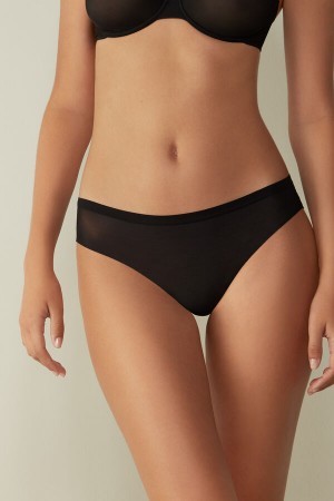 Intimissimi Invisible Touch Brazilian Panties Zwart | DNLKV19292