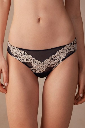 Intimissimi Pretty Flowers Brazilian Blauw | NLZDE17263