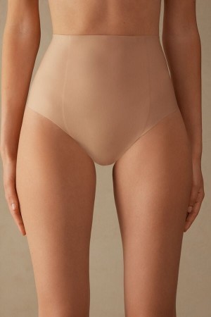 Intimissimi Raw-Cut Microfiber French Knickers Natural | MNLFT25451