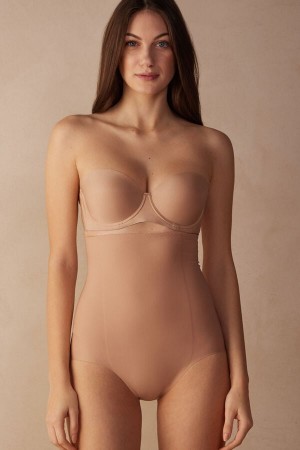 Intimissimi High Taille Shaping Hipster in Seamless Microfiber Natural | NLJKU51206