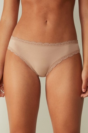 Intimissimi Katoenen and Kanten Panties Natural | NLEAH26708