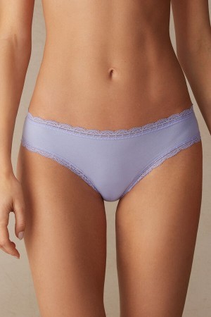 Intimissimi Katoenen and Kanten Panties Violet | SNLVO62005