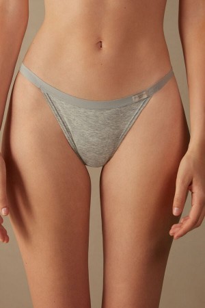 Intimissimi String String in Katoenen Grijs | SNLVO32802