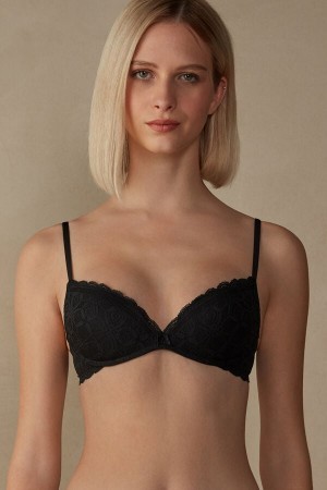 Intimissimi Gioia Super Push-Up Bra in Kanten Zwart | BNLSD19199