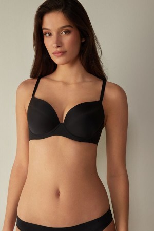 Intimissimi Irina Microfiber Balconette Bra Zwart | NLJZR29506