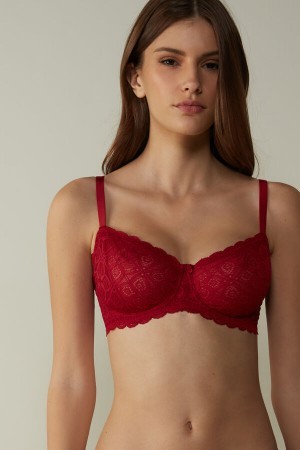 Intimissimi Daniela Balconette Bra in Kanten Rood | NLQAV59542