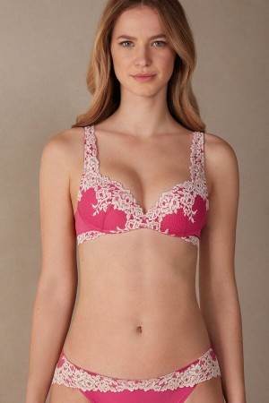 Intimissimi Pretty Flowers Gioia Super Push-up Bra Roze | NLCVG26386