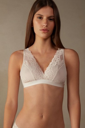 Intimissimi Pretty Flowers Lara Triangle Bra Natural | NLCIF29026