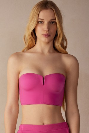 Intimissimi Bustier Bra Top in Ultralight Microfiber Roze | TNLWZ88754