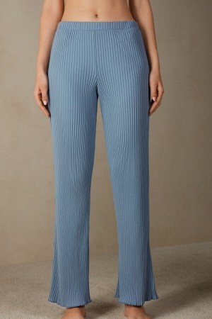 Intimissimi Cozy Mountains Geribbeld Pants Blauw | GNLUC24484