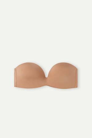 Intimissimi Laura Bandeau Bra in Ultralight Microfiber Natural | ZNLNQ50648