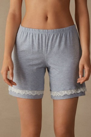 Intimissimi Modal Shorts with Kanten Details Lichtblauw | NLZPD18159