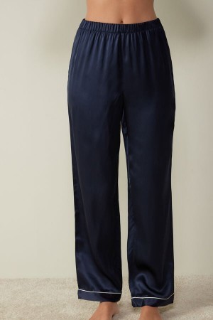 Intimissimi Silk Satin Pajama Pants Blauw | UNLND96024