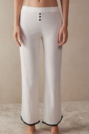 Intimissimi Pure Joy Full Length Katoenen Pants Wit | DNLVO63878