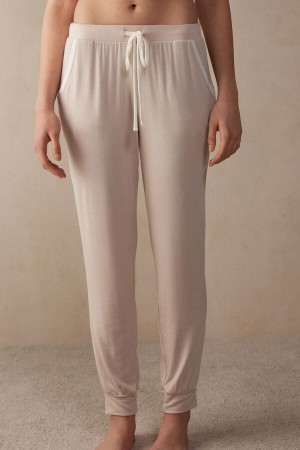 Intimissimi Simple Elegance Full Length Jogger Pants in Modal Roze | NLICD82302