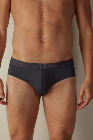 Intimissimi Microfiber Briefs with Logo Detail Grijs | UNLTG38387