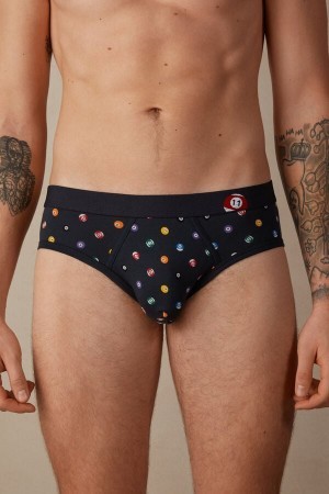 Intimissimi Billiard Briefs in Stretch Supima® Katoenen Blauw | NLDYB36149