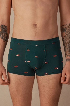 Intimissimi Clownfish Boxers in Natural Fresh Supima® Katoenen Groen | NLCIF28904