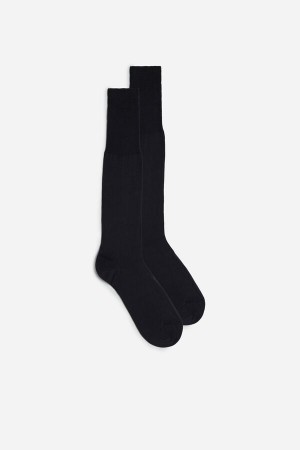 Intimissimi Hoge Sateen Egyptian Katoenen Socks Grijs | ENLVG65836