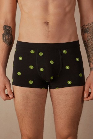 Intimissimi Kiwi Boxers in Natural Fresh Supima® Katoenen Zwart | NLQCS89114