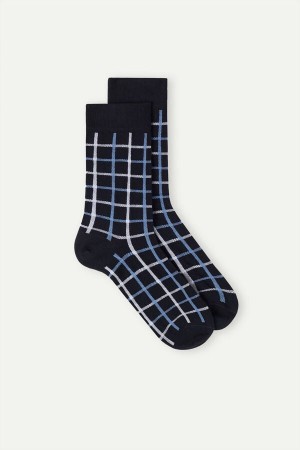 Intimissimi Kort Socks in Patterned Katoenen Blauw | NLZPD29822