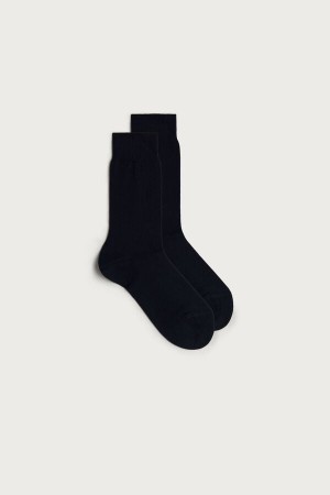 Intimissimi Kort Warm Katoenen Socks Blauw | XNLGW98973