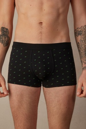 Intimissimi Paper Plane Boxers in Stretch Supima® Katoenen Zwart | SNLVO98899