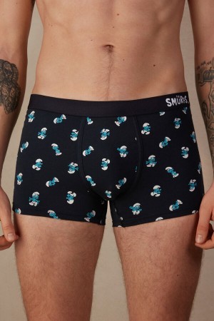 Intimissimi Smurf Boxers in Stretch Supima® Katoenen Blauw | FNLHY70721