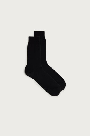 Intimissimi Kort Sateen Egyptian Katoenen Socks Zwart | TNLWZ47875