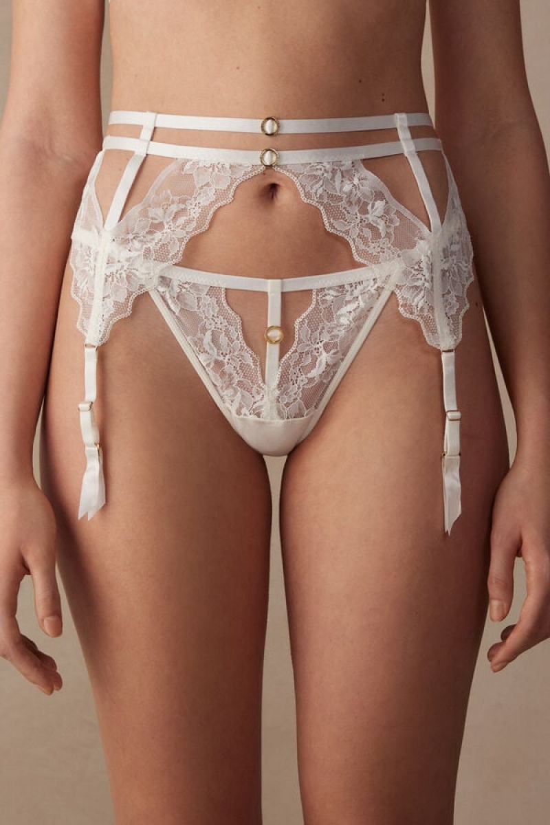 Intimissimi Fearless Femininity Garter Belt Wit | NLQCS77934