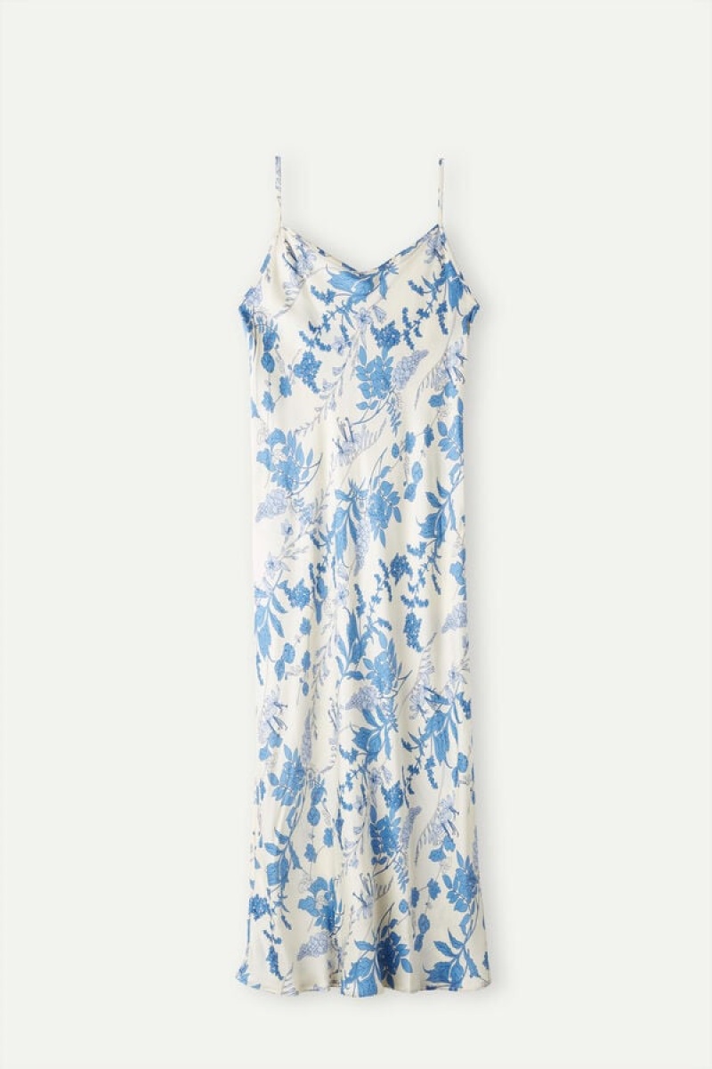 Intimissimi Feeling Beautiful Long Satin Nightgown Print | NLJKU81220