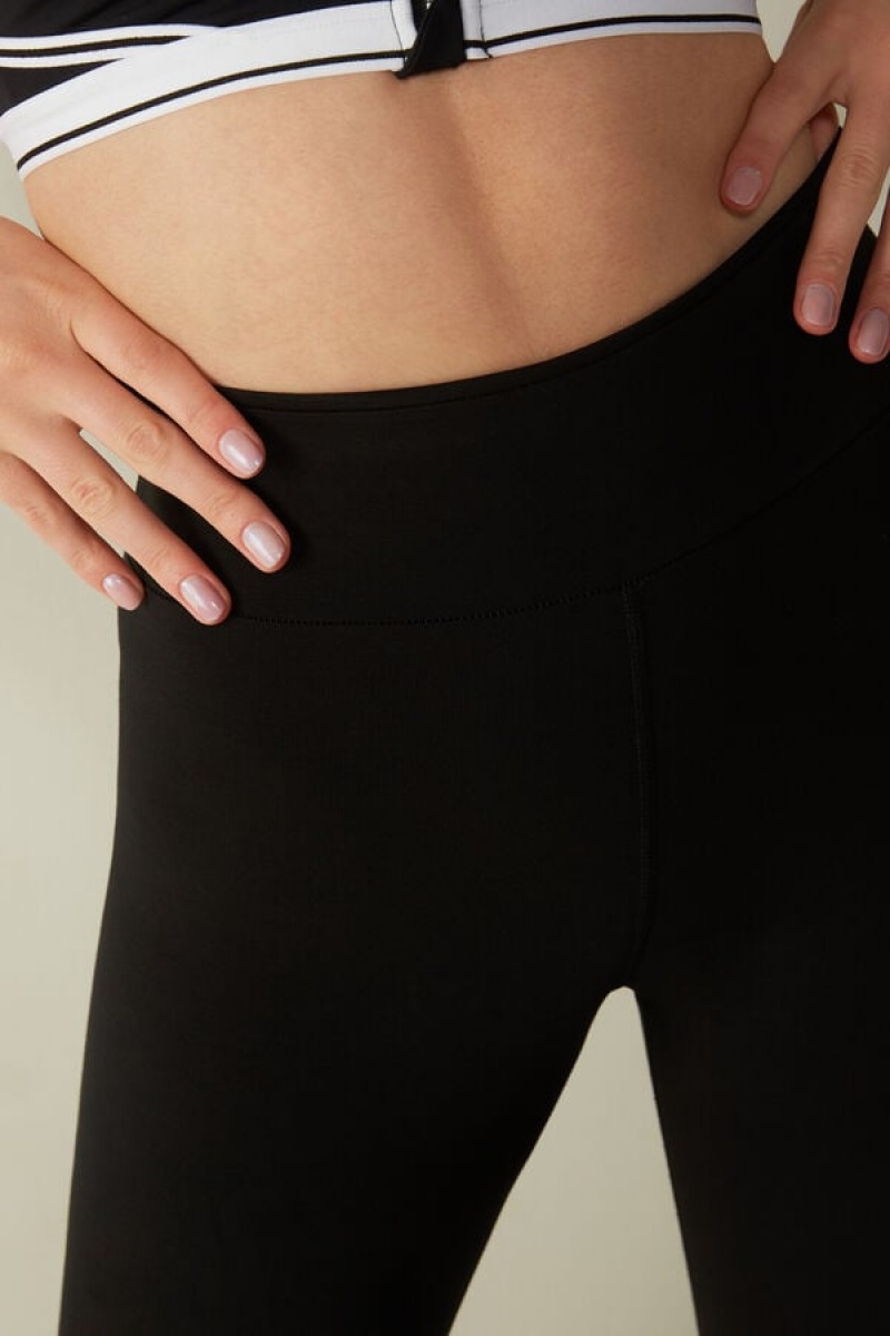 Intimissimi In Action Leggings in Organic Stretch Katoenen Zwart | SNLVO98663