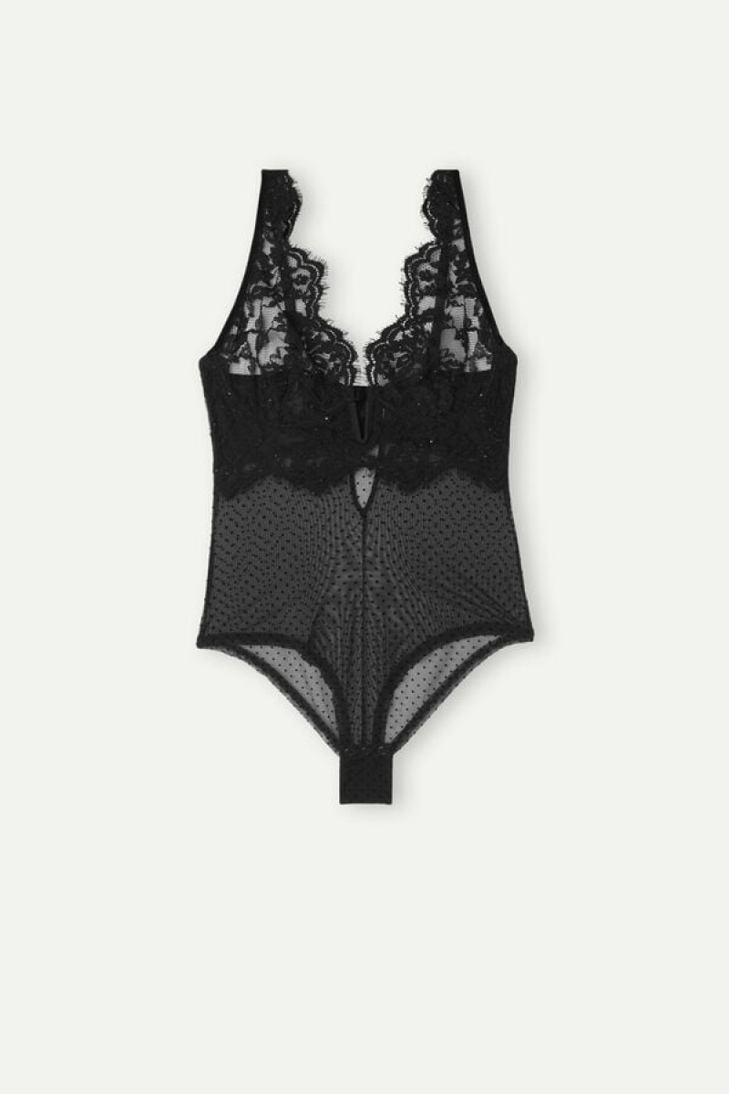 Intimissimi Time to Shine Bodysuit Zwart | YNLVQ63151