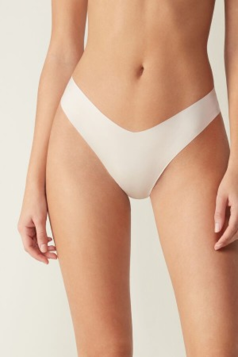 Intimissimi 80s-style Brazilian Panties in Ultralight Microfiber Natural | NLZDE47028