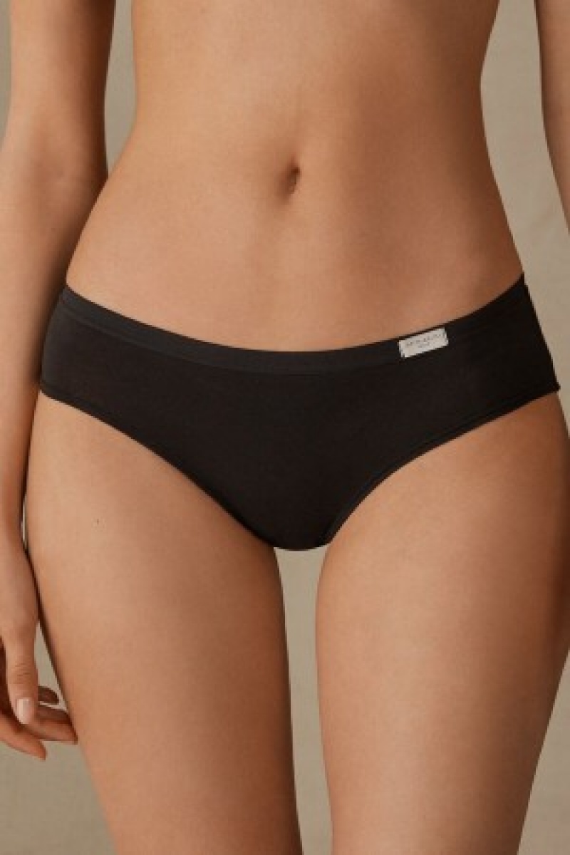 Intimissimi Cozy Panties in Katoenen Zwart | NLIIZ70347