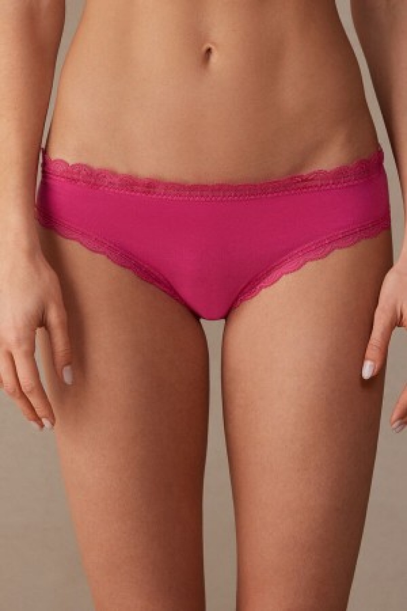 Intimissimi Katoenen and Kanten Panties Roze | NLQAV81286