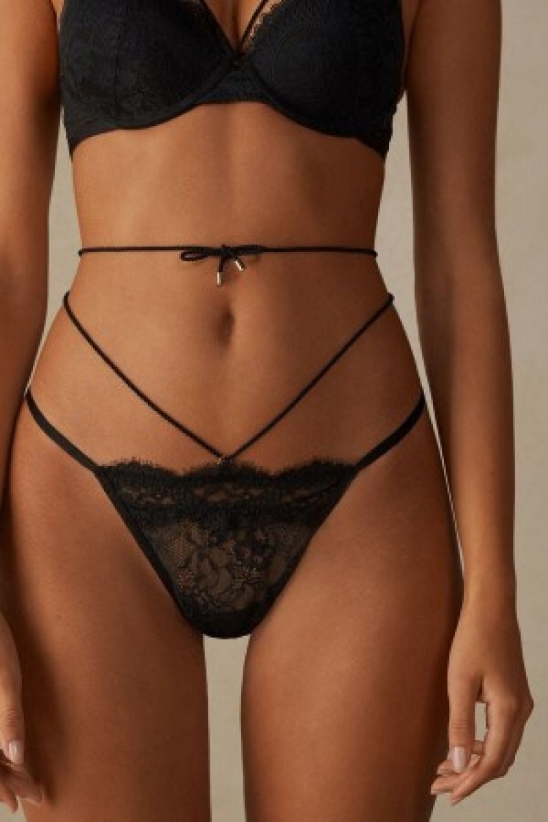 Intimissimi Loosen Heartstrings String String Zwart | ZNLNQ21338