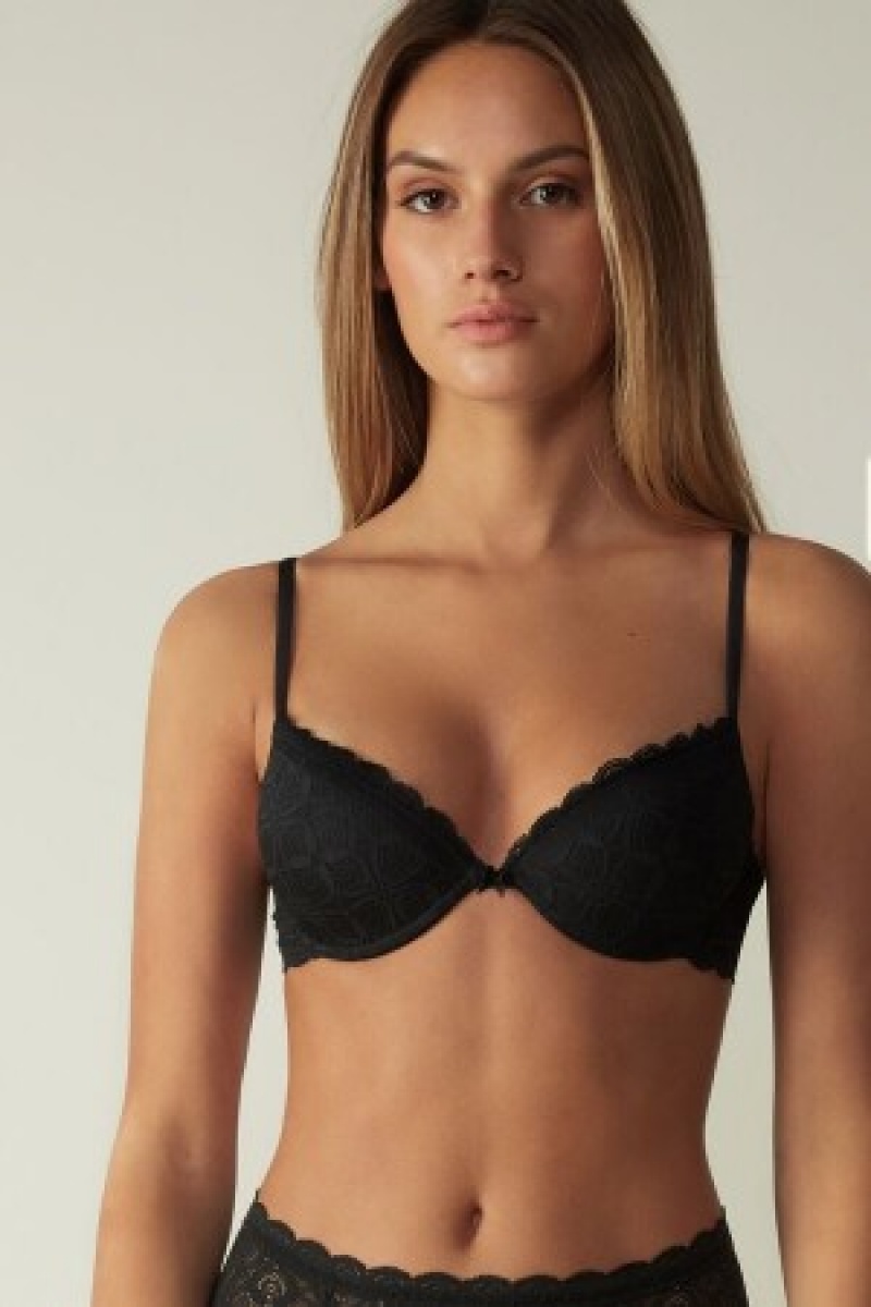 Intimissimi Bellissima Push-up Bra in Kanten Zwart | ENLHC38926