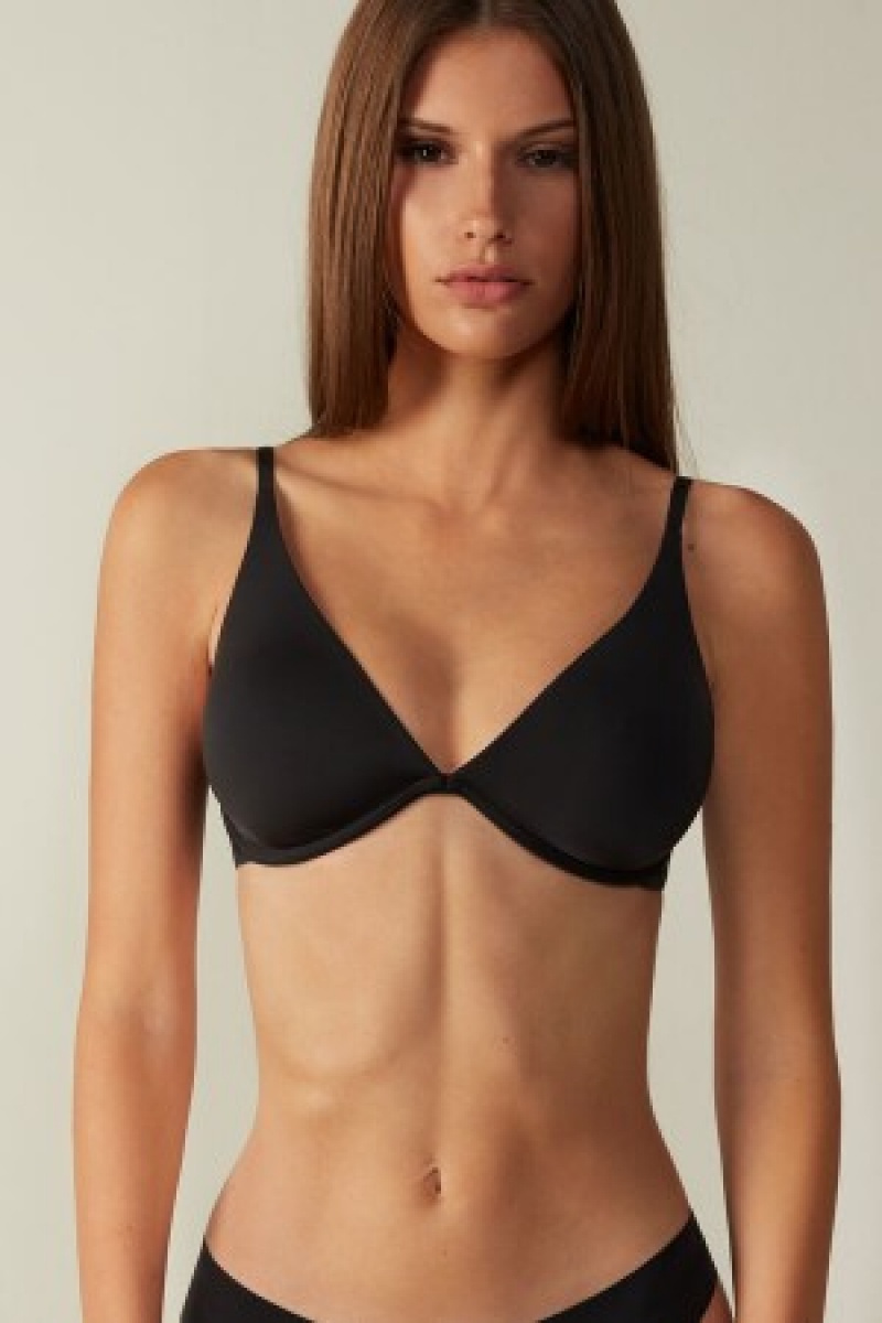 Intimissimi Giulia Balconette Bra in Ultralight Microfiber Zwart | NLQAV82260