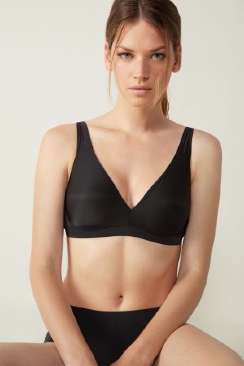 Intimissimi Lara Ultralight Microfiber Triangle Bra Zwart | NLQAV30439