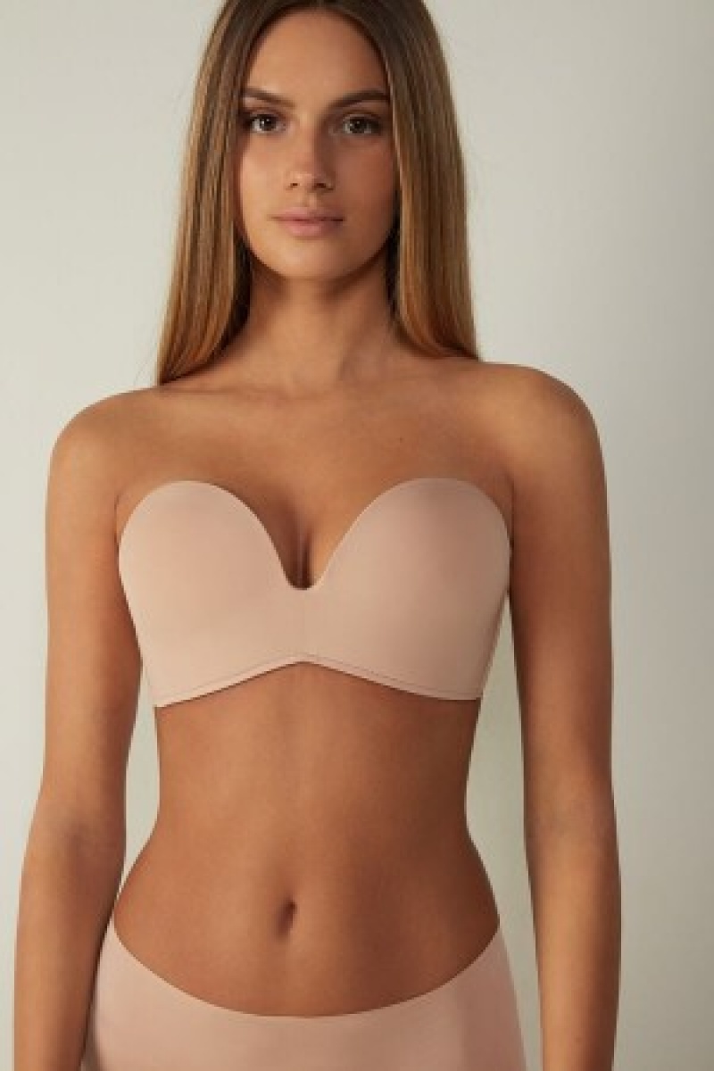 Intimissimi Laura Microfiber Bandeau Bra Natural | NLXBR17127