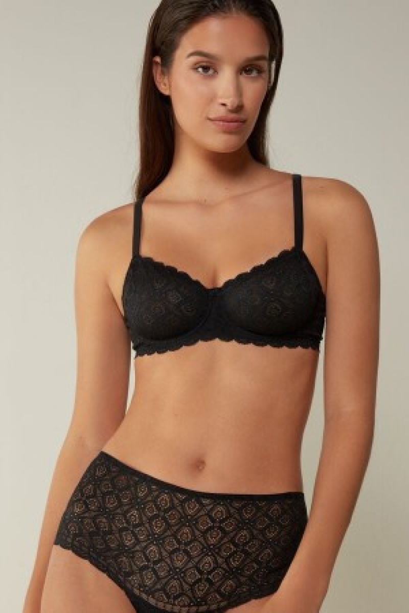 Intimissimi Daniela Balconette Bra in Kanten Zwart | NLIIZ66086