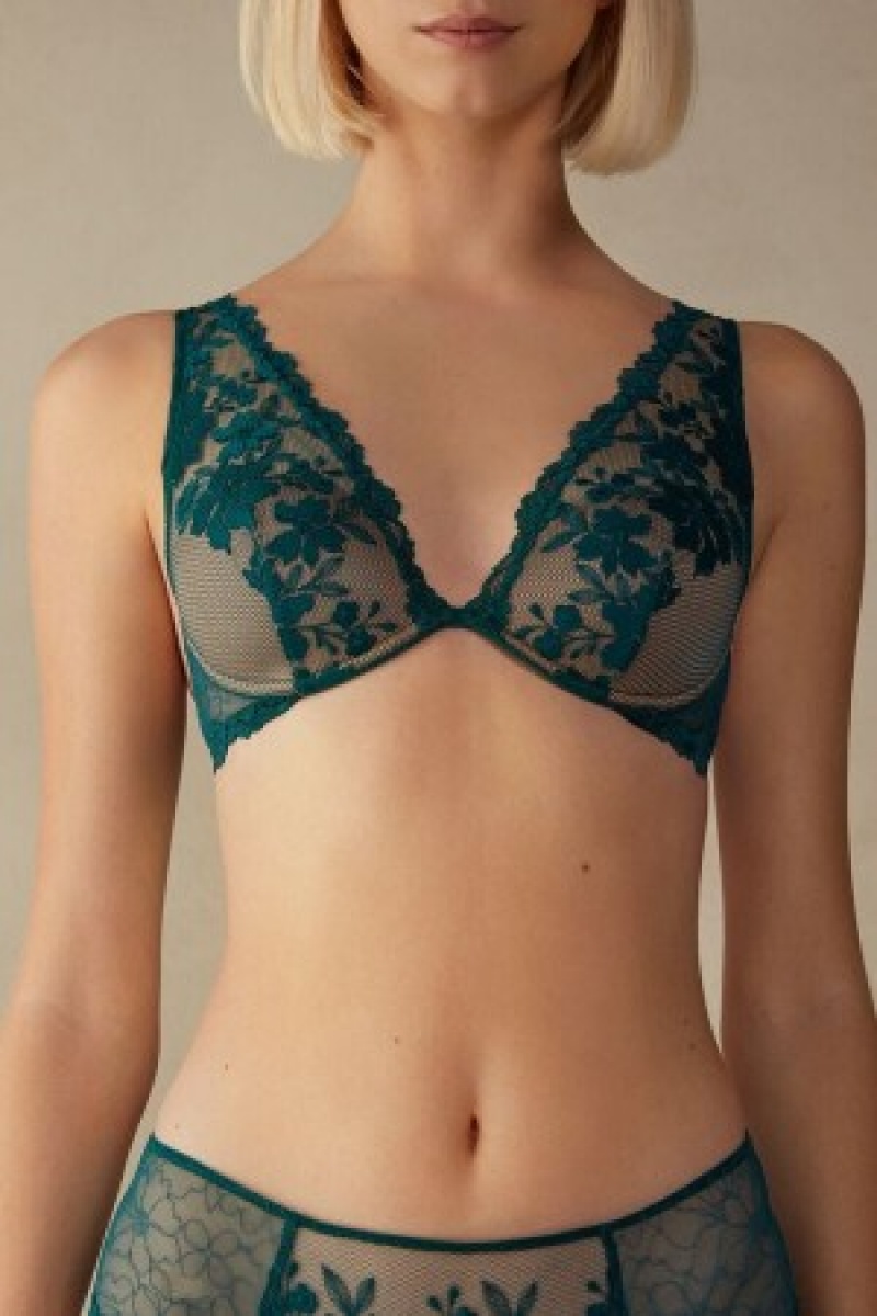 Intimissimi In Full Bloom Elena Balconette Bra Groen | TNLPQ83885