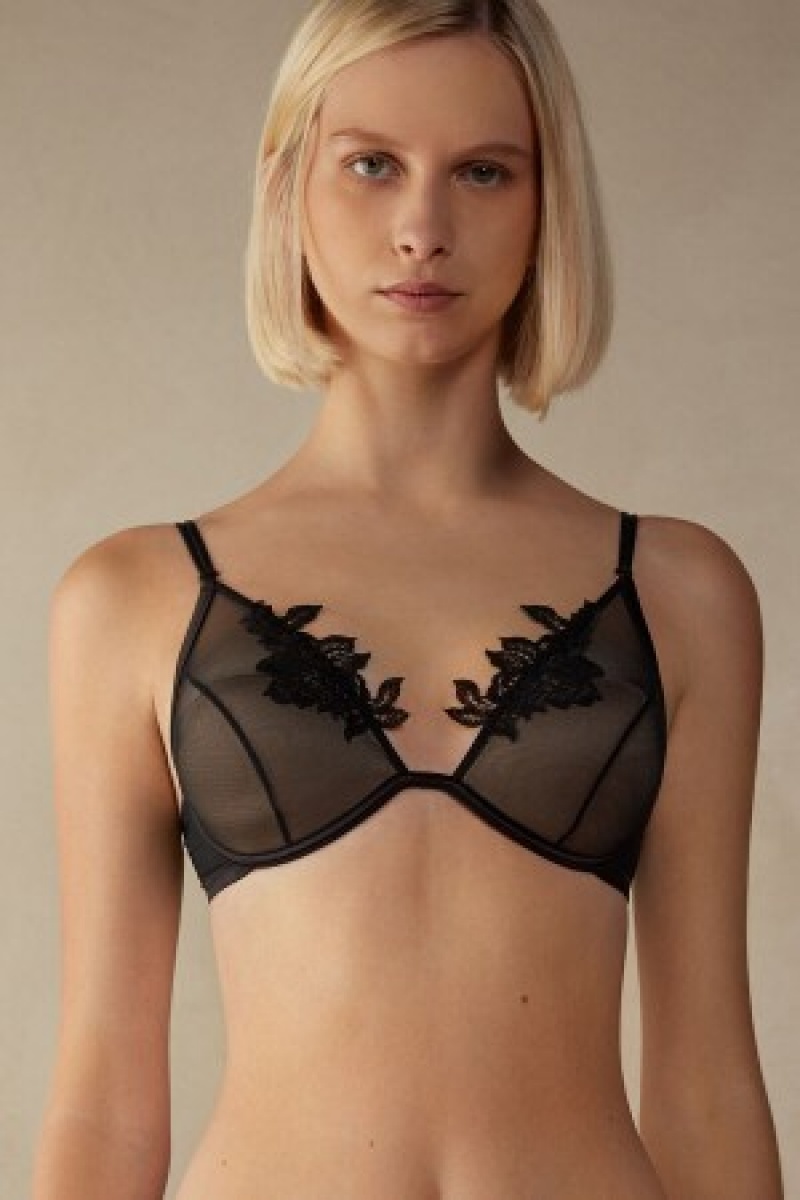 Intimissimi Layers of Lust Elena Balconette Bra Zwart | PNLER39095