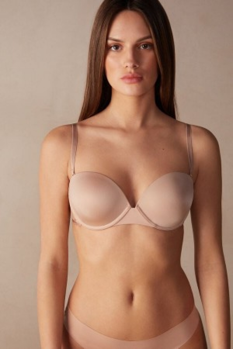 Intimissimi Multi-functional Anna Balconette Bra in Ultralight Microfiber Natural | NLQAV45609