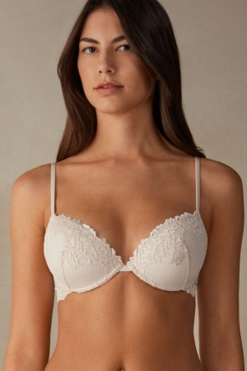 Intimissimi Pretty Flowers Bellissima Push-up Bra Natural | FNLHY51169