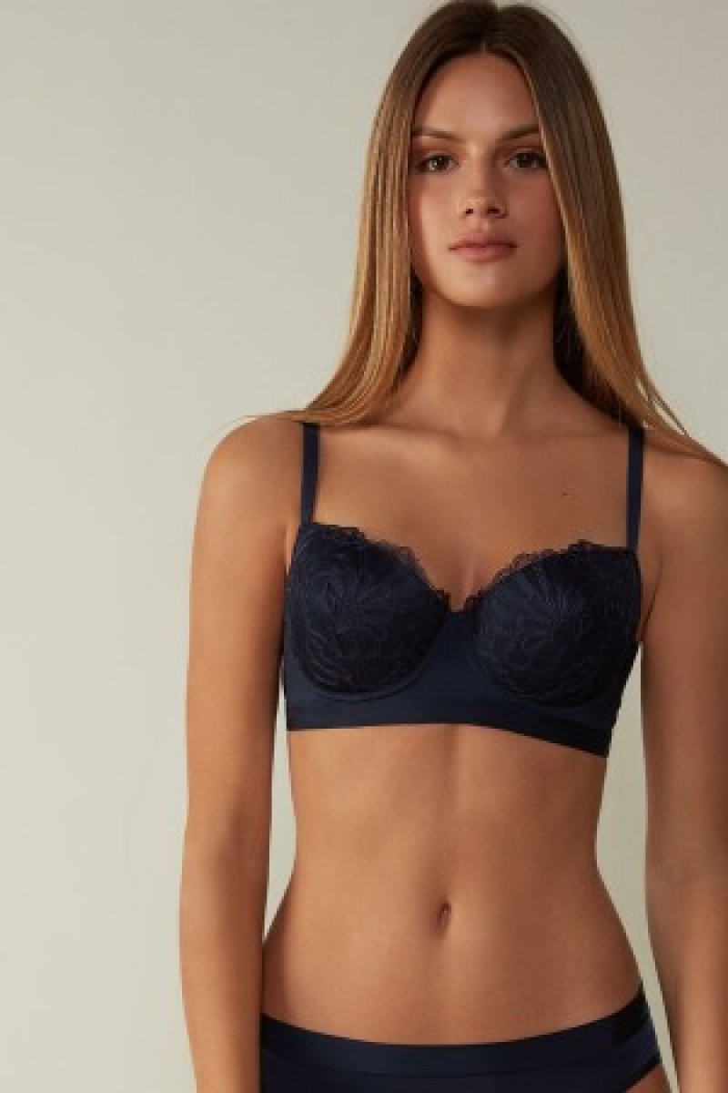 Intimissimi Romantic Life Sofia Balconette Bra Blauw | UNLND94491