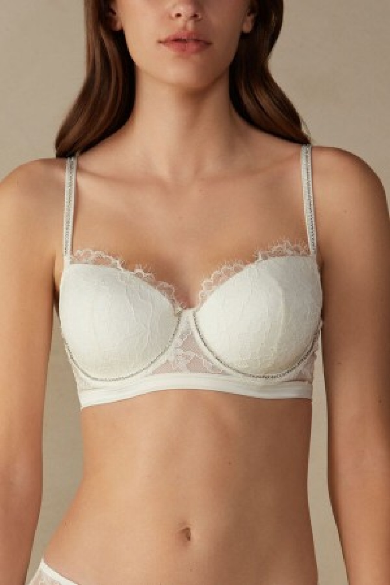 Intimissimi Shine High Like Stars Sofia Balconette Bra Wit | NLJVR67752