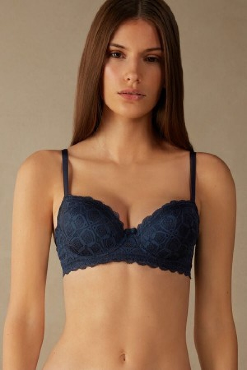 Intimissimi Sofia Balconette Bra in Kanten Blauw | FNLUI91899