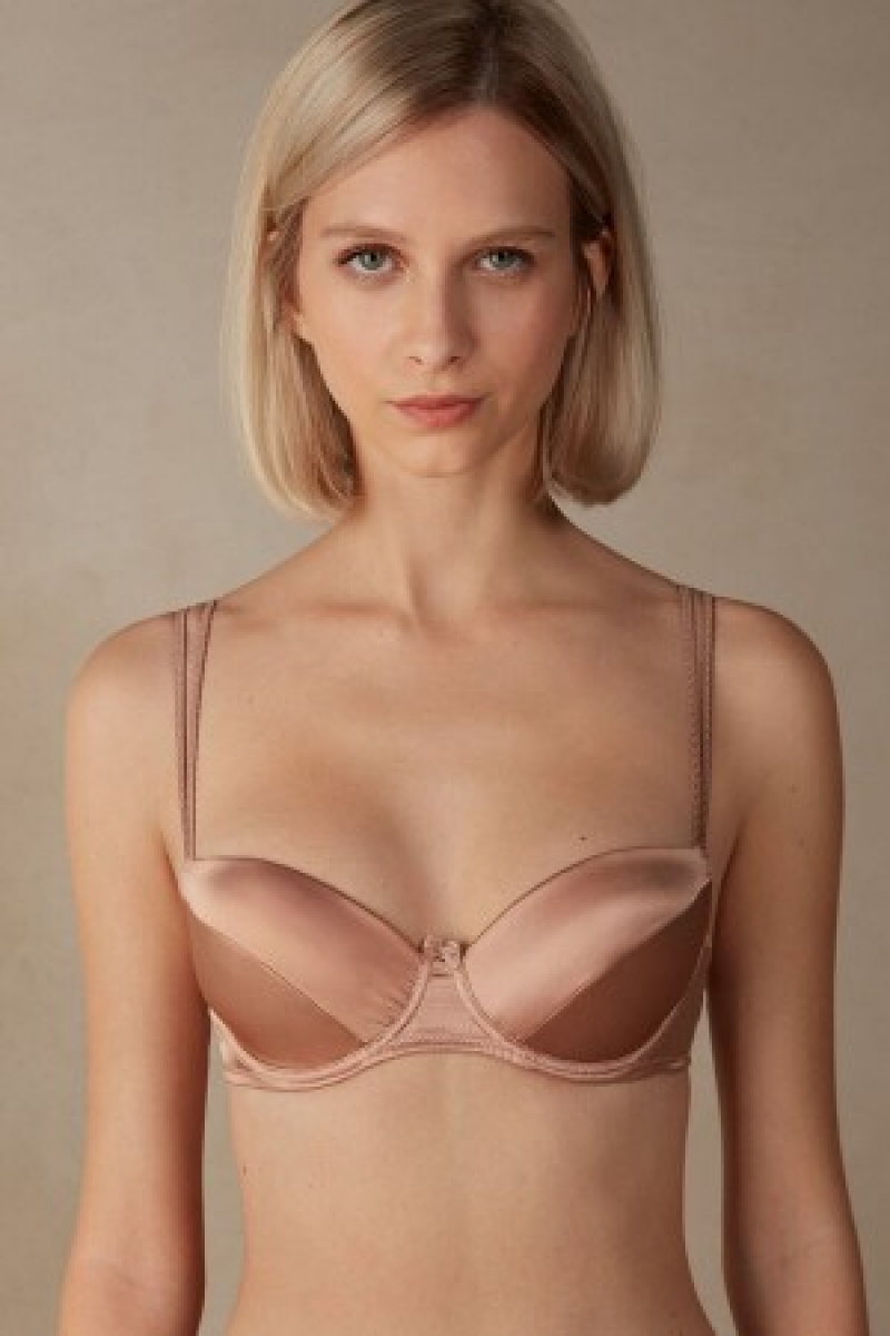 Intimissimi Sofia Balconette Bra in Silk Natural | NLCVG69514